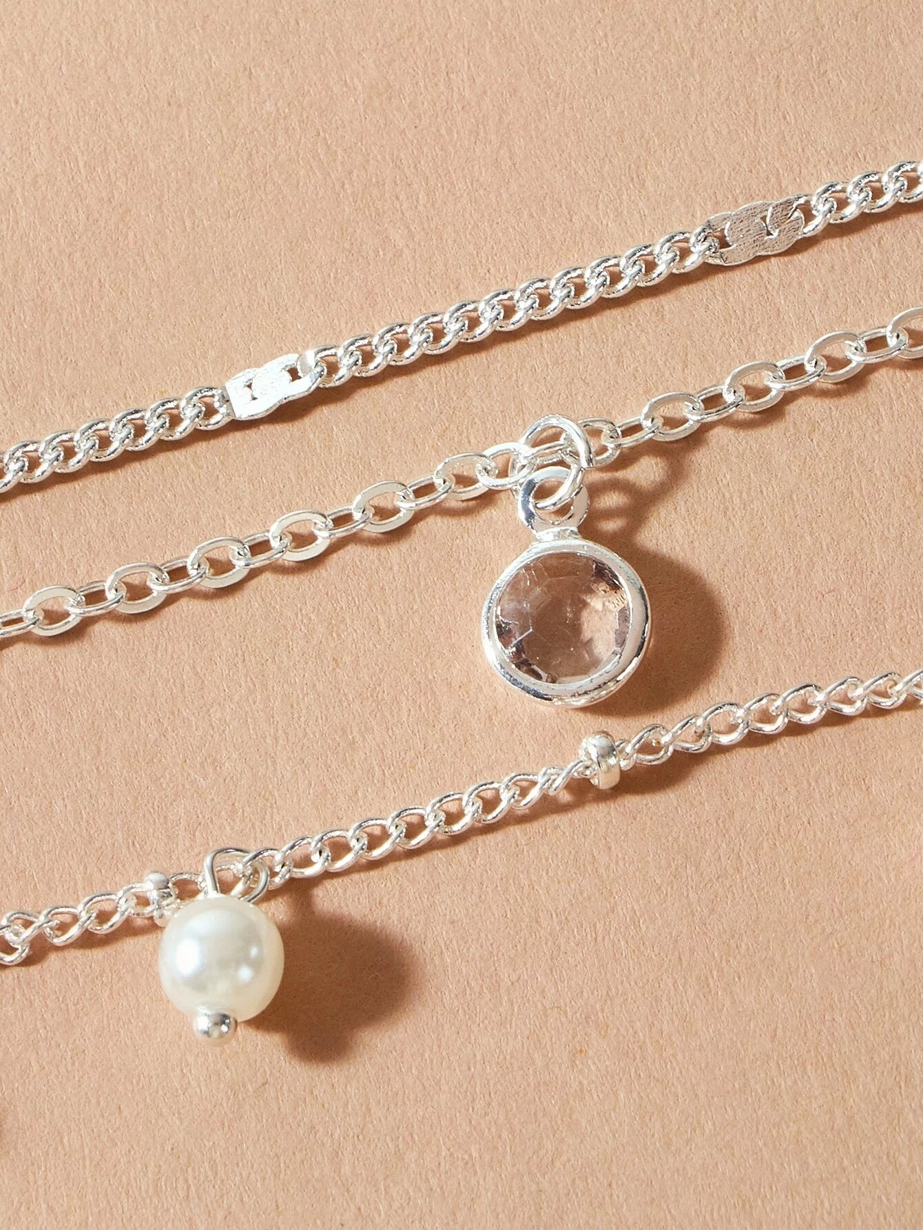 AU Local Fashion Pearl Charm Gold Multi-layer Chain Necklace New Style Jewellery