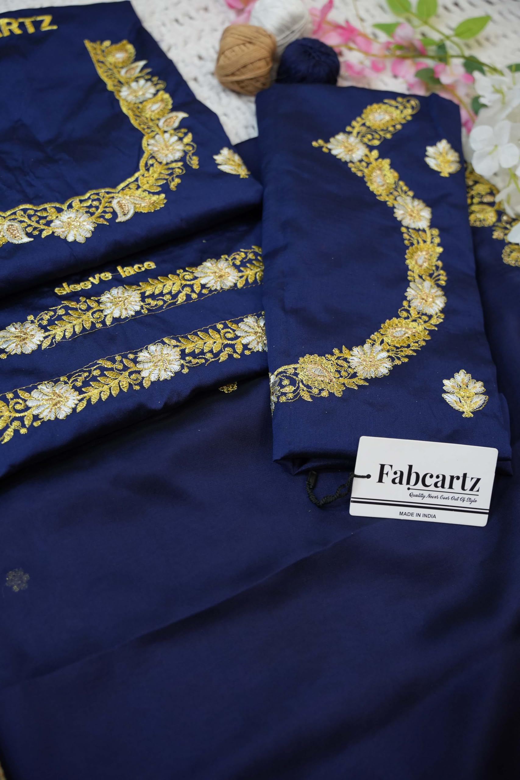 Fabcartz South India Half and Half Saree for Womens