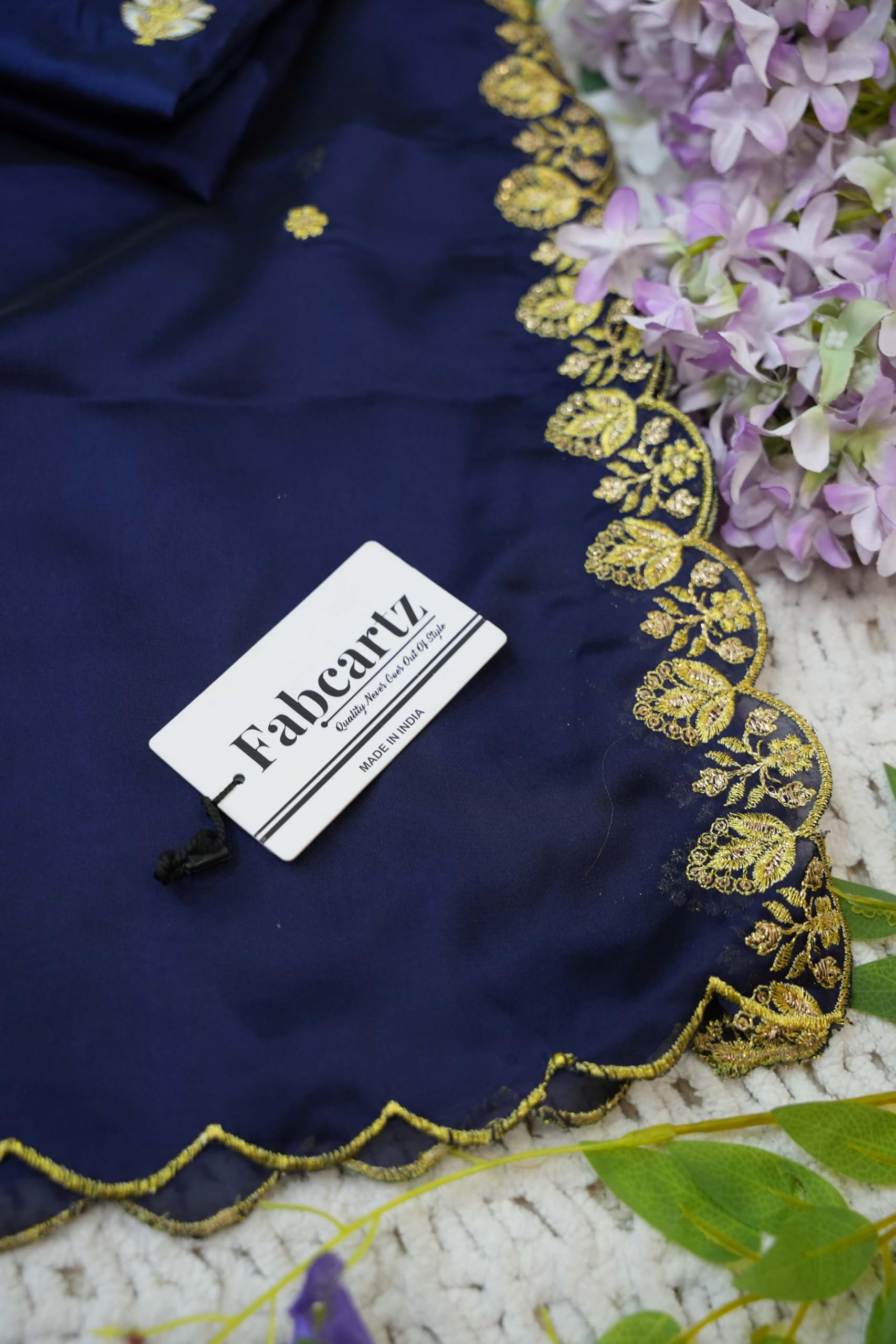 Fabcartz South India Half and Half Saree for Womens